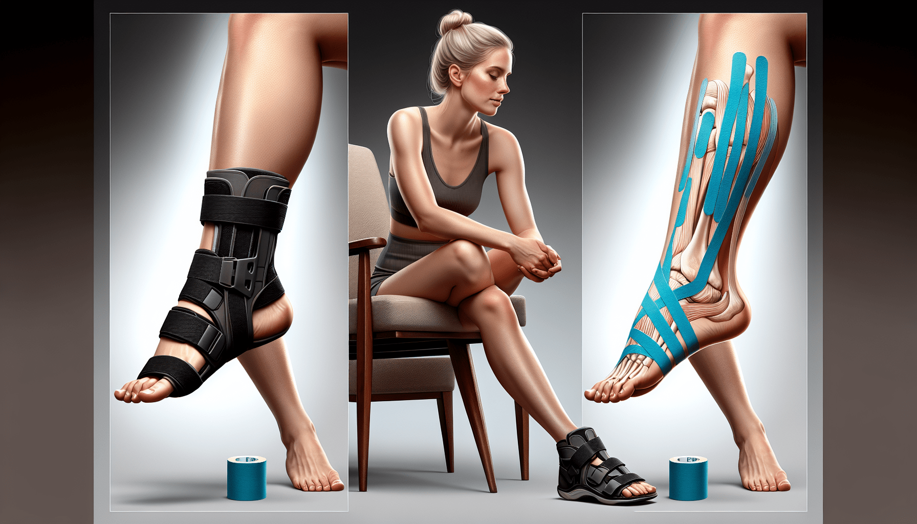 The Use Of Bracing And Taping For A Sprained Foot